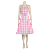 Movie Barbie 2023 Margot Robbie Barbie Outfits Pink Dress Cosplay Costume Halloween Carnival Suit